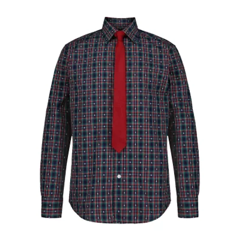 TFW Little & Big Kid Boys Long Sleeve Point Collar Shirt + Tie Set