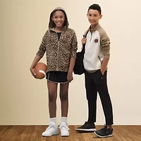 Xersion Double Knit Fleece Little & Big Kid Boys High Neck Long Sleeve Fleece Active Quarter-Zip Pullover