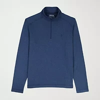 IZOD Saltwater Microfleece Mens Long Sleeve Quarter-Zip Pullover