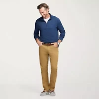 IZOD Saltwater Microfleece Mens Long Sleeve Quarter-Zip Pullover