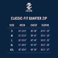 IZOD Saltwater Microfleece Mens Long Sleeve Quarter-Zip Pullover