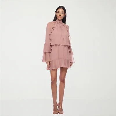 Premier Amour Womens Long Sleeve Shift Dress