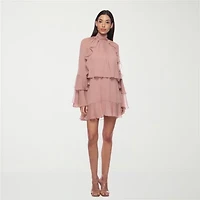 Premier Amour Womens Long Sleeve Shift Dress