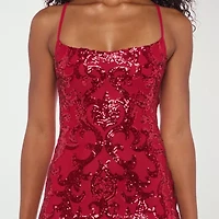B. Smart Womens Sleeveless Sequin Juniors Bodycon Dress