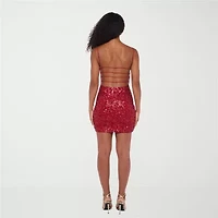 B. Smart Womens Juniors Sleeveless Sequins Bodycon Dress