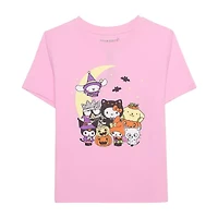 Little & Big Kid Girls Crew Neck Short Sleeve Regular Fit Hello Kitty Graphic T-Shirt