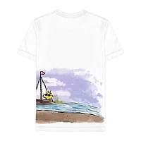 Mens Crew Neck Short Sleeve Regular Fit Peanuts Graphic T-Shirt