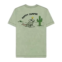 Mens Crew Neck Short Sleeve Regular Fit Peanuts Graphic T-Shirt