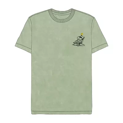 Mens Crew Neck Short Sleeve Regular Fit Peanuts Graphic T-Shirt