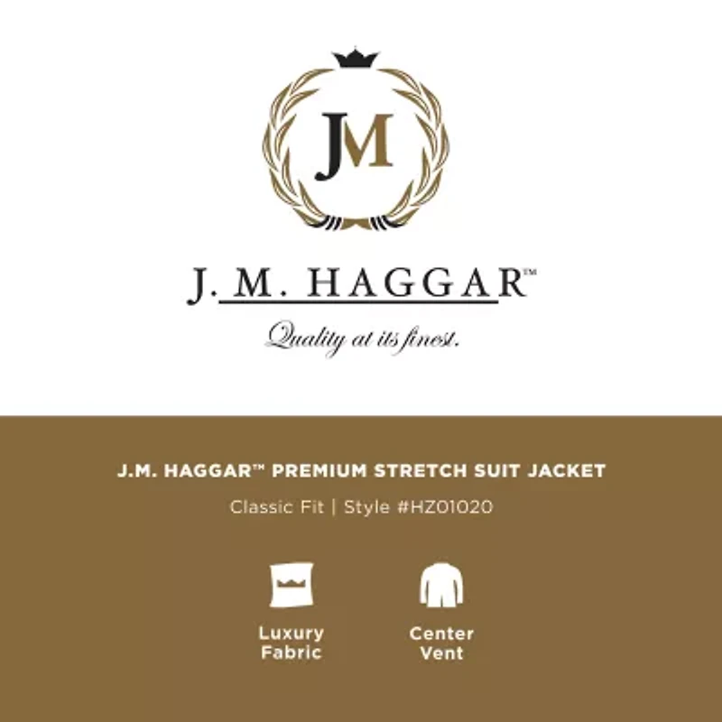 Haggar JMH Mens Classic Fit Plaid Suit Jacket