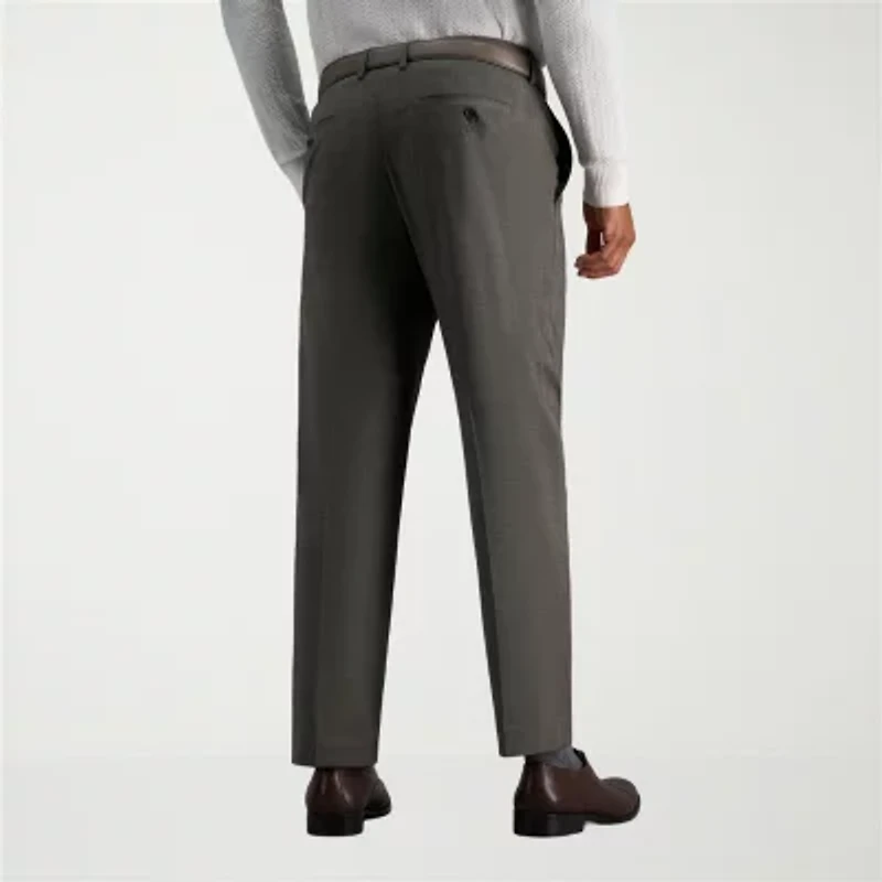 Haggar JMH Mens Plaid Stretch Fabric Classic Fit Flat Front Suit Pant