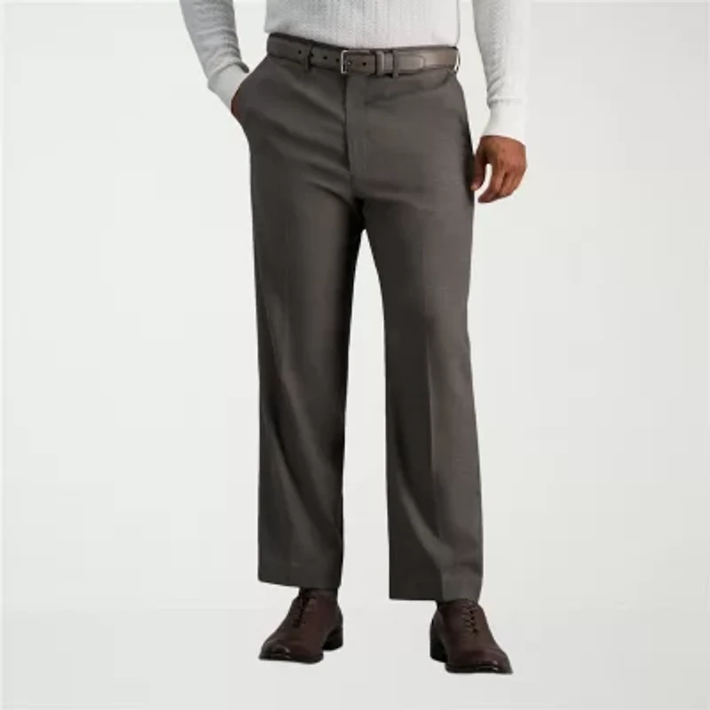 Haggar JMH Mens Plaid Stretch Fabric Classic Fit Flat Front Suit Pant