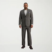 Haggar JMH Mens Plaid Stretch Fabric Classic Fit Flat Front Suit Pant