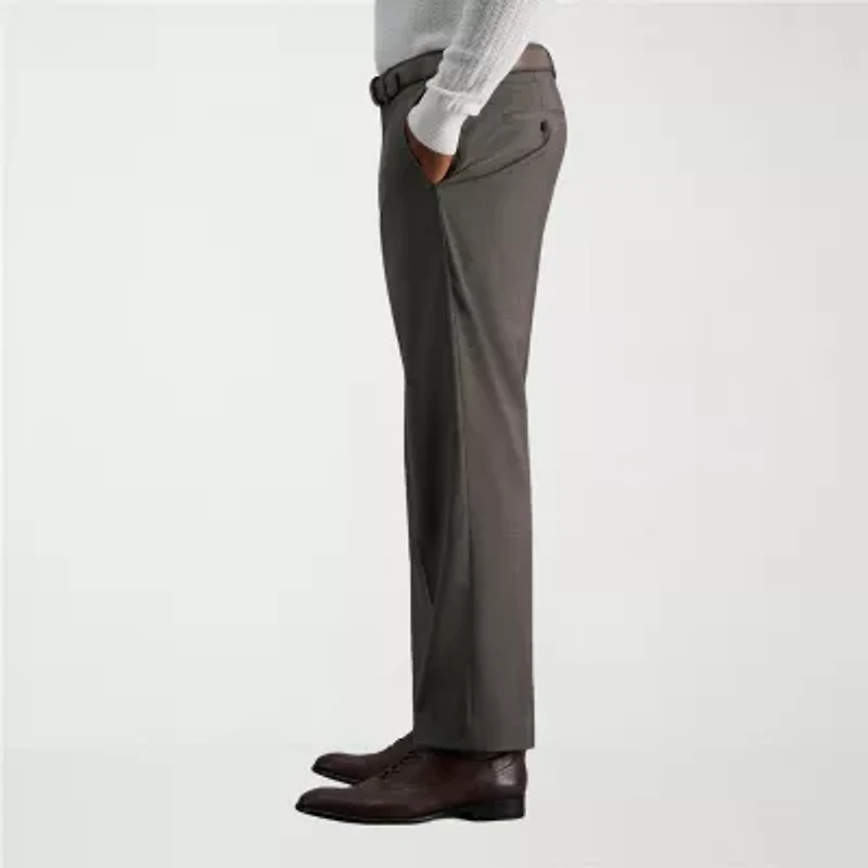 Haggar JMH Mens Plaid Stretch Fabric Classic Fit Flat Front Suit Pant