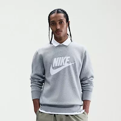 Nike Club Fleece Mens Crew Neck Long Sleeve Sweatshirt