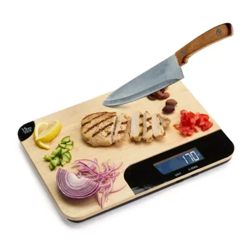 Sharper Image® Bamboo Cutting Board Scale