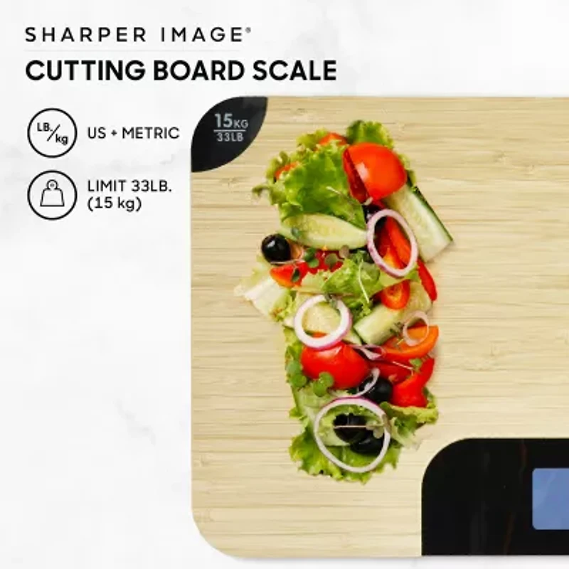 Sharper Image® Bamboo Cutting Board Scale