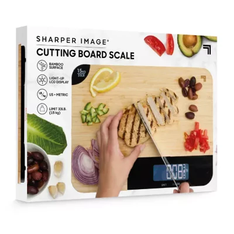 Sharper Image® Bamboo Cutting Board Scale