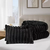 Madison Park Dahlia Faux Fur 3-pc. Midweight Comforter Set