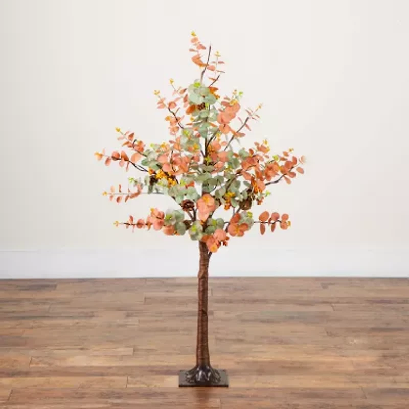 Nearly Natural 4ft Autumn Eucalyptus Artificial Tree