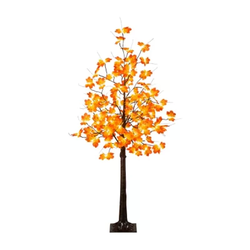 Nearly Natural 5ft Pre-Lit Autumn Maple Artificial Tree
