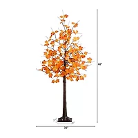 Nearly Natural 5ft Pre-Lit Autumn Maple Artificial Tree