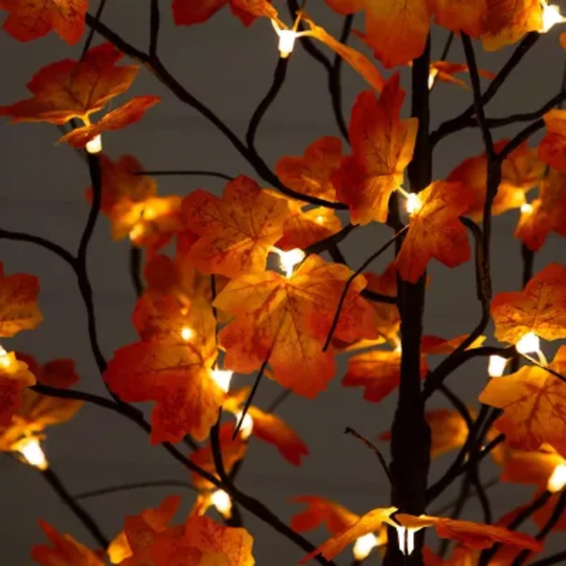 Nearly Natural 5ft Pre-Lit Autumn Maple Artificial Tree