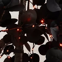 Nearly Natural 9ft Pre-Lit Black Eucalyptus Artificial Tree