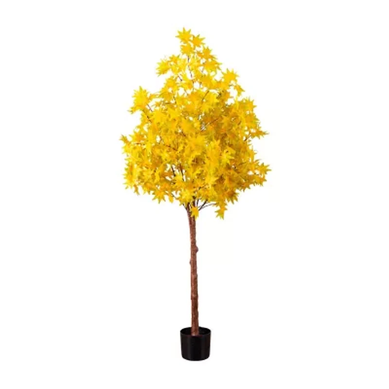Nearly Natural 5ft Pre-Lit Autumn Maple Artificial Tree