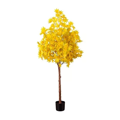 Nearly Natural 5ft Pre-Lit Autumn Maple Artificial Tree