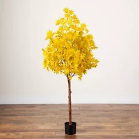 Nearly Natural 5ft Pre-Lit Autumn Maple Artificial Tree