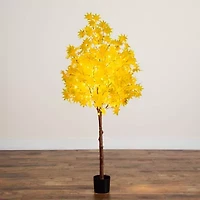 Nearly Natural 5ft Pre-Lit Autumn Maple Artificial Tree