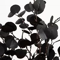 Nearly Natural 4ft Pre-Lit Black Eucalyptus Artificial Tree
