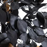 Nearly Natural 4ft Halloween Black Ficus Artificial Tree