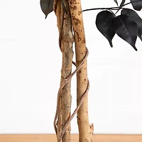 Nearly Natural 4ft Halloween Black Ficus Artificial Tree