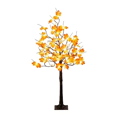 Nearly Natural 4ft Pre-Lit Autumn Maple Artificial Tree