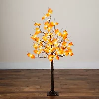 Nearly Natural 4ft Pre-Lit Autumn Maple Artificial Tree
