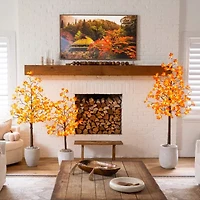 Nearly Natural 4ft Pre-Lit Autumn Maple Artificial Tree