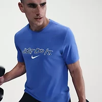Nike Mens Crew Neck Short Sleeve Regular Fit Graphic T-Shirt
