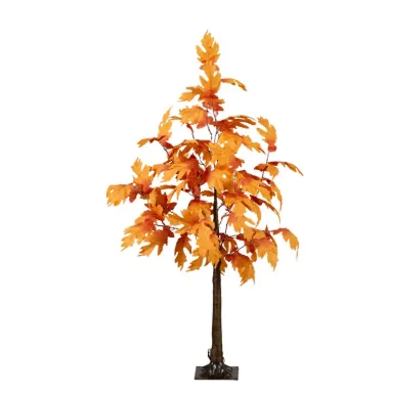 Nearly Natural 4ft Pre-Lit Autumn Maple Artificial Tree