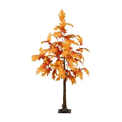 Nearly Natural 4ft Pre-Lit Autumn Maple Artificial Tree