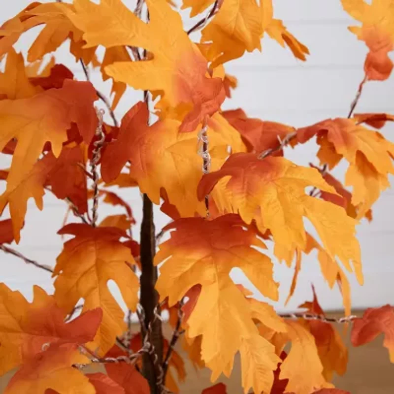 Nearly Natural 4ft Pre-Lit Autumn Maple Artificial Tree