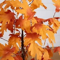 Nearly Natural 4ft Pre-Lit Autumn Maple Artificial Tree