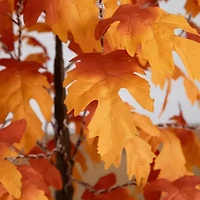 Nearly Natural 4ft Pre-Lit Autumn Maple Artificial Tree