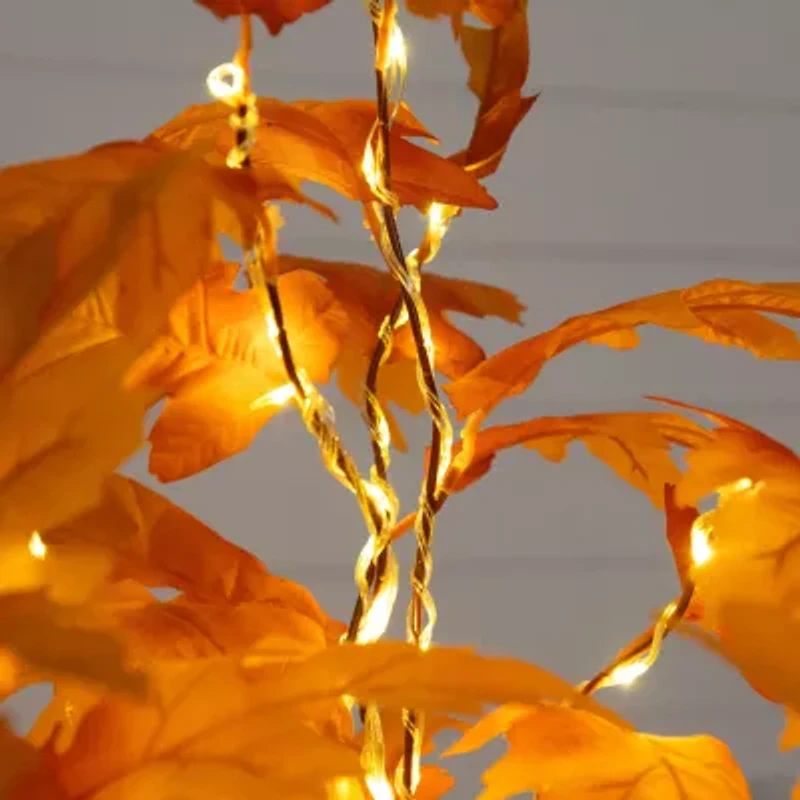 Nearly Natural 4ft Pre-Lit Autumn Maple Artificial Tree