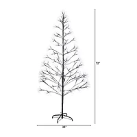 Nearly Natural 6ft Pre-Lit Halloween Starburst Artificial Tree