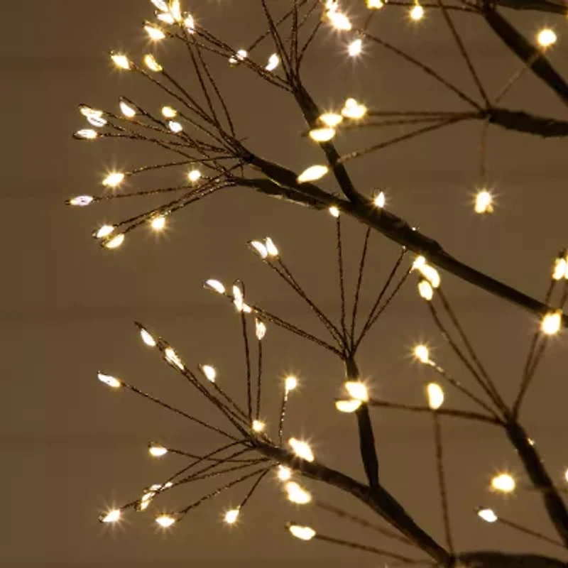 Nearly Natural 6ft Pre-Lit Halloween Starburst Artificial Tree