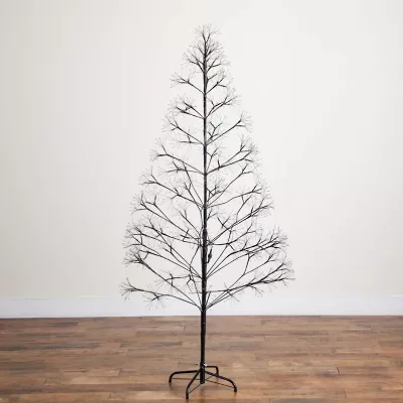 Nearly Natural 6ft Pre-Lit Halloween Starburst Artificial Tree