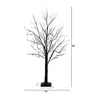 Nearly Natural 4ft Pre-Lit Halloween Twig Lighted Indoor Artificial Tree