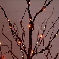 Nearly Natural 4ft Pre-Lit Halloween Twig Lighted Indoor Artificial Tree